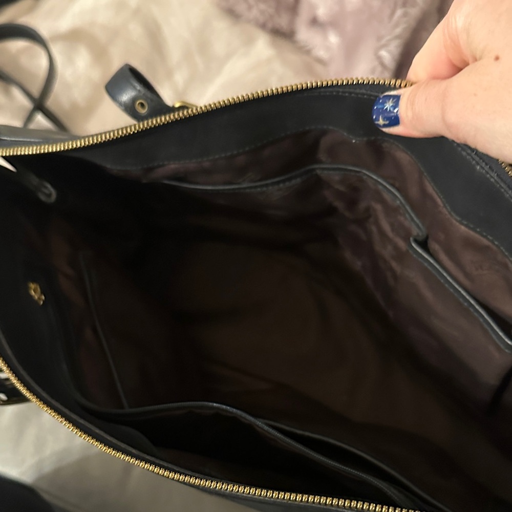 Coach Black Leather Tote Bag - Picture 7 of 10